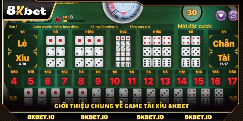 Tổng quan về trò chơi Tài Xỉu tại 8KBET